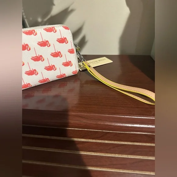 Madison West flamingo wallet/ wristlet with cell phone holder new with tags - Picture 4 of 14